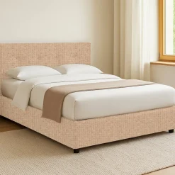 Letto Singolo Beige Sfoderabile Contenitore, Dimensione Materasso 90x190 cm - Orvieto