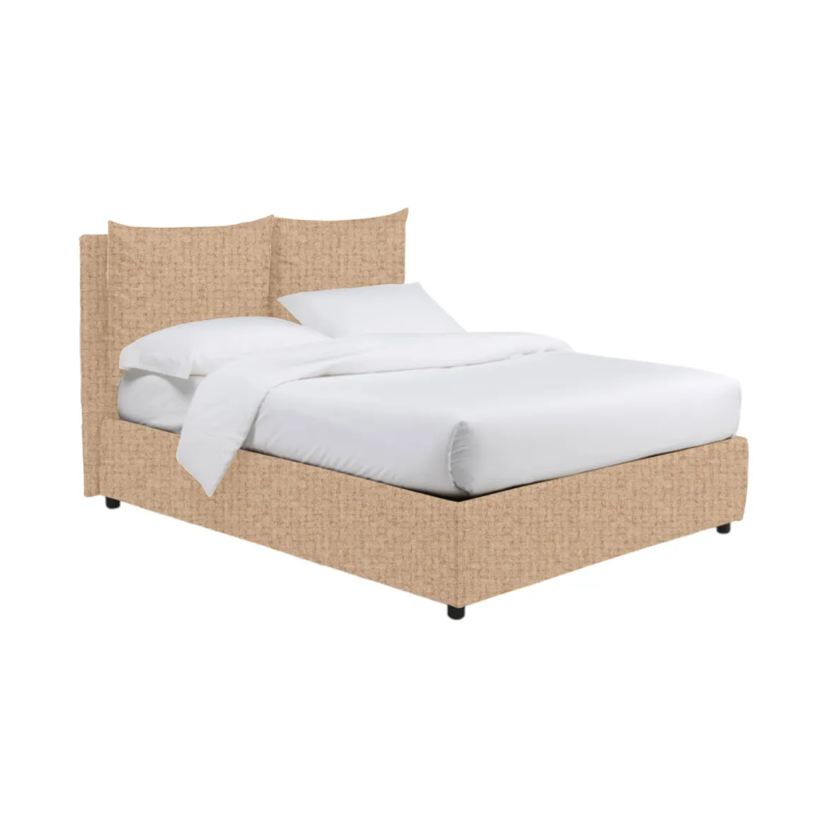 Letto Singolo Beige Sfoderabile Contenitore, Dimensione Materasso 90x190 cm - Rosora