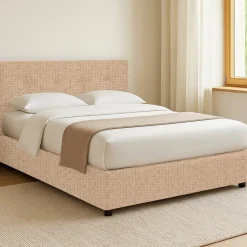 Letto Singolo Beige Sfoderabile Contenitore, Dimensione Materasso 90x200 cm - Copparo