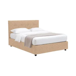 Letto Singolo Beige Sfoderabile Contenitore, Dimensione Materasso 90x200 cm - Copparo