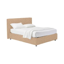 Letto Singolo Beige Sfoderabile Contenitore, Dimensione Materasso 90x200 cm - Lapedona