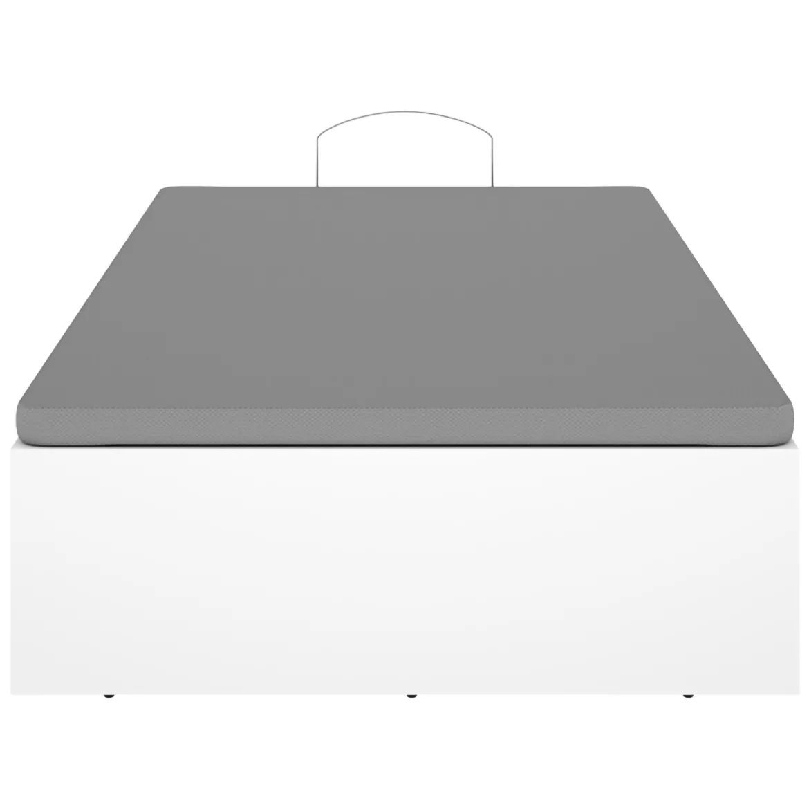 Letto Singolo Bianco Contenitore Dimensione Materasso 90x190 cm, - Lufkin
