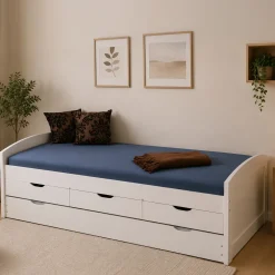 Letto Singolo Bianco Contenitore Dimensione Materasso 90x190 cm, Singolo - Spoltore