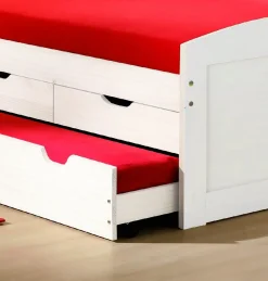 Letto Singolo Bianco Contenitore Dimensione Materasso 90x190 cm, Singolo - Spoltore