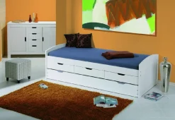 Letto Singolo Bianco Contenitore Dimensione Materasso 90x190 cm, Singolo - Spoltore