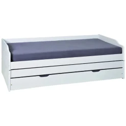 Letto Singolo Bianco Contenitore Singolo, - Sibari