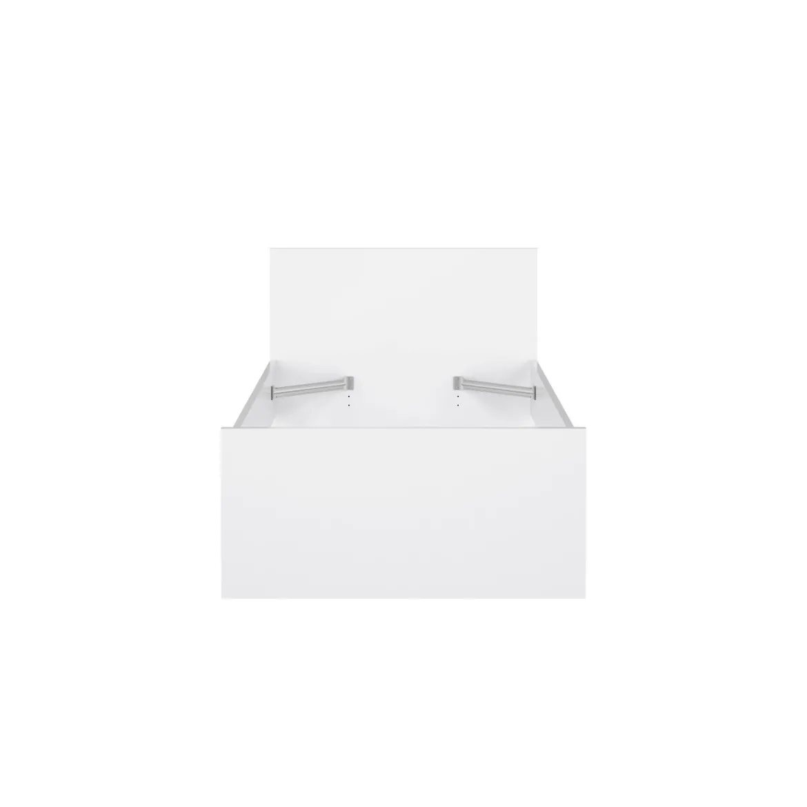 Letto singolo bianco lucido 96x196cm adatto per materasso 190x90 cm - Assar