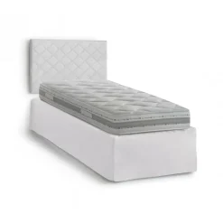 Letto singolo bianco 80x190cm materasso incluso - Ascra