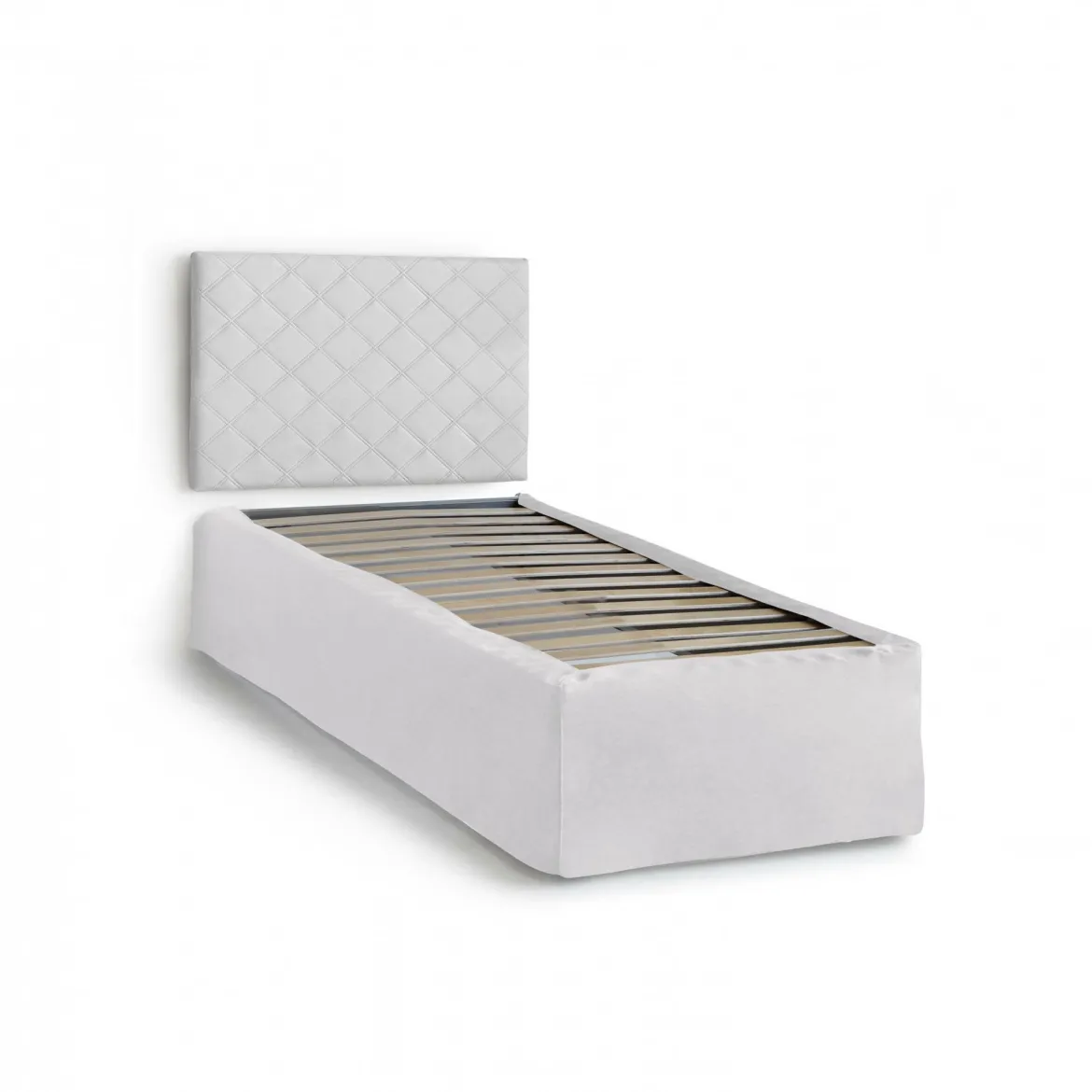 Letto singolo bianco 80x190cm materasso incluso - Ascra
