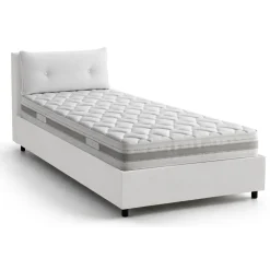 Letto singolo con contenitore bianco 95x205cm chic - Asio