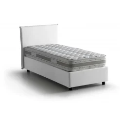 Letto singolo contenitore bianco 105x205cm sfoderabile - Aigor