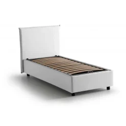 Letto singolo contenitore bianco 180x210cm rete inclusa - Adet