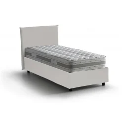 Letto singolo contenitore bianco 95x205cm elegante - Anzi