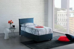 Letto singolo contenitore blu 95x215cm rete inclusa - Azzurrino