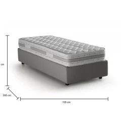 Letto singolo contenitore grigio 105x205cm in legno - Animal