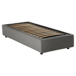 Letto singolo contenitore grigio 105x205cm in legno - Animal