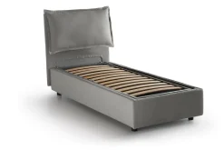 Letto singolo contenitore grigio 105x205cm in legno - Animal