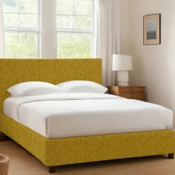 Letto Singolo Giallo Ocra Sfoderabile Contenitore, Dimensione Materasso 90x190 cm - Racines