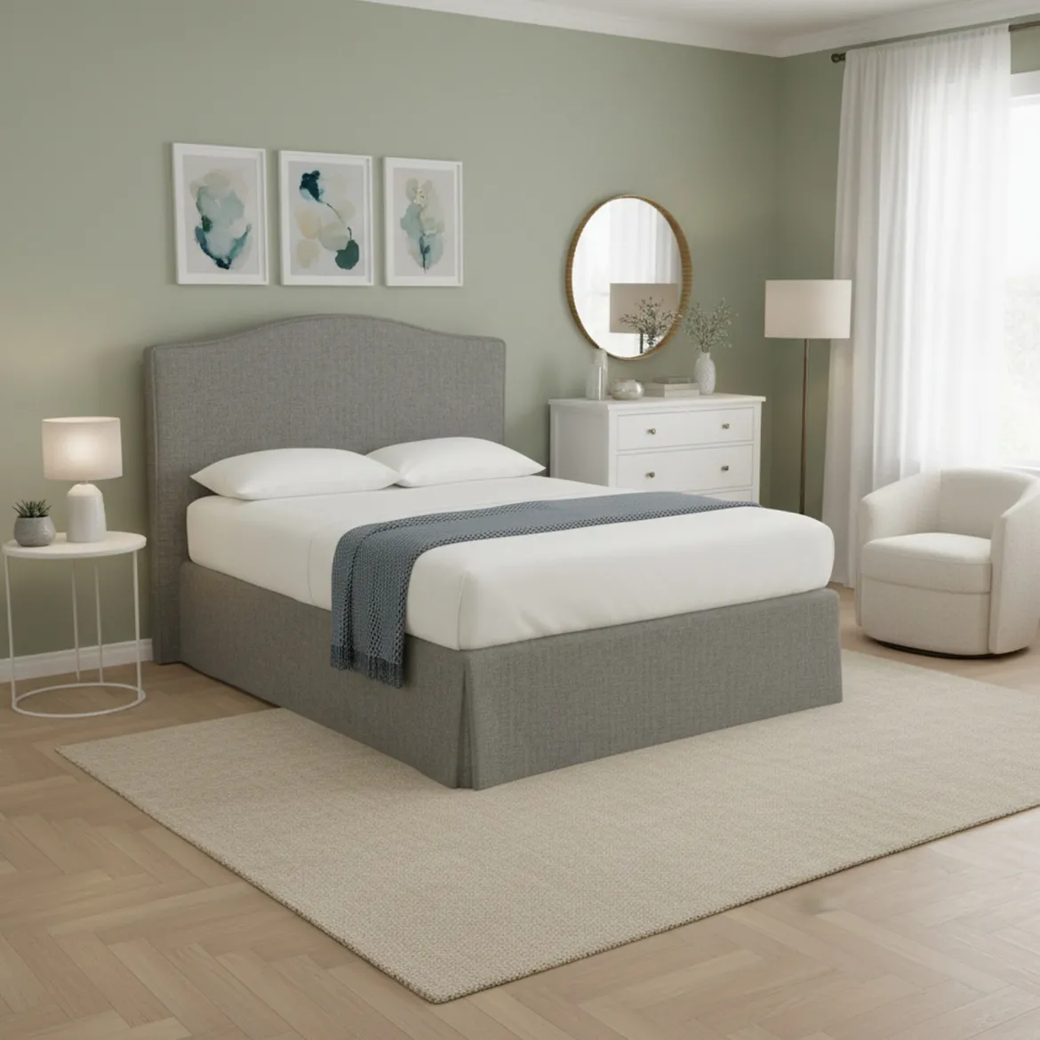 Letto Singolo Grigio Cenere Sfoderabile Contenitore, Dimensione Materasso 90x190 cm - Quisquina