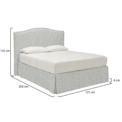 Letto Singolo Grigio Chiaro Sfoderabile Contenitore, Dimensione Materasso 90x190 cm - Quisquina