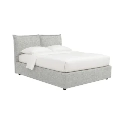 Letto Singolo Grigio Chiaro Sfoderabile Contenitore, Dimensione Materasso 90x200 cm - Lapedona