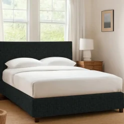 Letto Singolo Grigio Scuro Sfoderabile Contenitore, Dimensione Materasso 90x190 cm - Racines