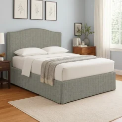 Letto Singolo Grigio Sfoderabile Contenitore, Dimensione Materasso 90x200 cm - Iudica