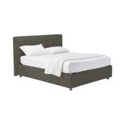Letto Singolo Grigio Tortora Sfoderabile Contenitore, Dimensione Materasso 90x190 cm - Sinio