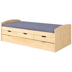 Letto Singolo Marrone Rovere Contenitore Dimensione Materasso 90x200 cm, Singolo - Tavullia