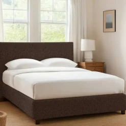 Letto Singolo Marrone Sfoderabile Contenitore, Dimensione Materasso 90x190 cm - Racines