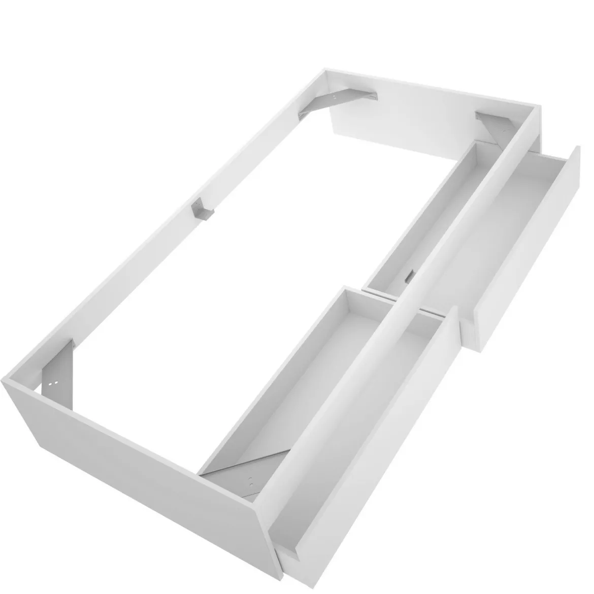 Letto singolo moderno bianco 194x95cm adatto per materasso 90x190 cm - Neki