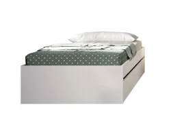 Letto singolo moderno bianco 194x95cm adatto per materasso 90x190 cm - Neki