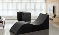 Letto singolo pieghevole design 130x50cm nero - Arbil