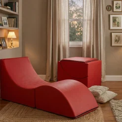 Letto singolo pieghevole 130x50cm rosso - Arbil