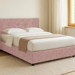 Letto Singolo Rosa Sfoderabile Contenitore, Dimensione Materasso 90x190 cm - Fiumalbo