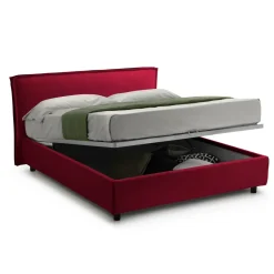 Letto Singolo Rosso Materasso Incluso Sfoderabile, Contenitore Made in Italy - Brendola