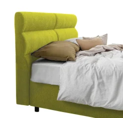 Letto Singolo Verde Sfoderabile Contenitore, Dimensione Materasso 80x190 cm Made in Italy - Brez