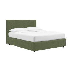 Letto Singolo Verde Sfoderabile Contenitore, Dimensione Materasso 90x190 cm - Racines