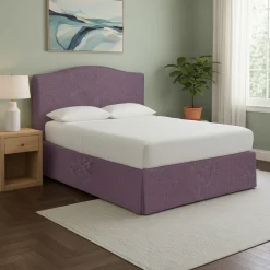 Letto Singolo Viola Lilla Sfoderabile Contenitore, Dimensione Materasso 90x190 cm - Orvieto