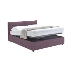 Letto Singolo Viola Lilla Sfoderabile Contenitore, Dimensione Materasso 90x190 cm - Stazzano