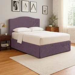 Letto Singolo Viola Lilla Sfoderabile Contenitore, Dimensione Materasso 90x200 cm - Iudica
