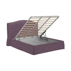 Letto Singolo Viola Lilla Sfoderabile Contenitore, Dimensione Materasso 90x200 cm - Iudica