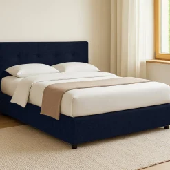 Letto Singolo Viola Scuro Sfoderabile Contenitore, Dimensione Materasso 90x190 cm - Fiumalbo