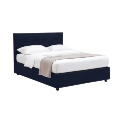Letto Singolo Viola Scuro Sfoderabile Contenitore, Dimensione Materasso 90x190 cm - Fiumalbo
