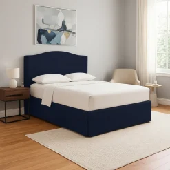 Letto Singolo Viola Scuro Sfoderabile Contenitore, Dimensione Materasso 90x190 cm - Orvieto