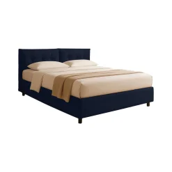 Letto Singolo Viola Scuro Sfoderabile Contenitore, Dimensione Materasso 90x190 cm - Stazzano