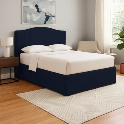 Letto Singolo Viola Scuro Sfoderabile Contenitore, Dimensione Materasso 90x200 cm - Iudica
