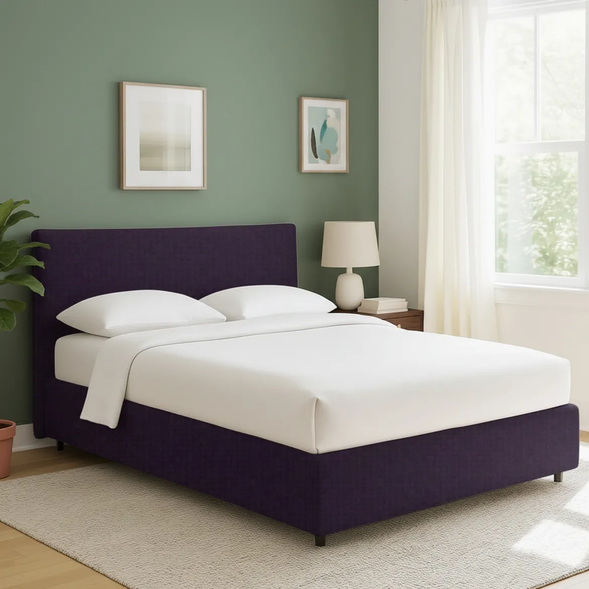 Letto Singolo Viola Sfoderabile Contenitore, Dimensione Materasso 90x200 cm - Cerzeto