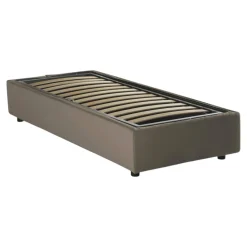 Letto una piazza con contenitore tortora 95x215 - Abruzzo