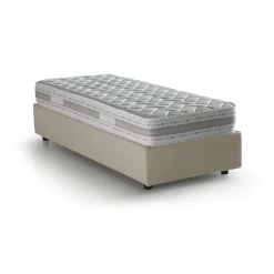 Letto una piazza contenitore beige 105x215cm adatto per materasso 90x200 cm - Alison
